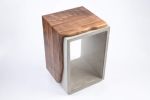 Black | Side Table in Tables by Curly Woods. Item composed of oak wood and concrete