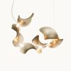 Dune 6 Spiral in Metallic Tones Pendant Light | Chandeliers by MOSS Objects. Item made of metal compatible with contemporary and japandi style