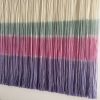 LOLLI Pastel Pink Purple Mint Hand Dyed Tapestry | Wall Hangings by Wallflowers Hanging Art. Item composed of oak wood & wool compatible with minimalism and mid century modern style
