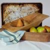 18" Handcrafted Wood Dough Bowl Tray – Rustic Trencher Bowl | Serving Tray in Serveware by TerraKlay. Item composed of wood in contemporary or rustic style