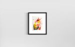 Emotions of the heart Original on paper | Mixed Media in Paintings by HEIDY GONZALEZ - GONZALEZ ART DESIGN. Item made of paper compatible with contemporary and art deco style