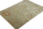 Rug & Kilim’s Oushak Rug in Beige and Green with Floral | Area Rug in Rugs by Rug and Kilim