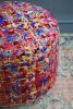 Papillonne Kenzo Pouffe | Ottoman in Benches & Ottomans by LAGU. Item made of cotton