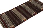 Vintage Afghan Tribal Kilim in Brown with Geometric Patterns | Area Rug in Rugs by Rug and Kilim