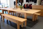 Custom Tables with Benches | Dining Table in Tables by Hagerman Works | Rapha San Francisco in San Francisco. Item made of oak wood