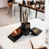 Blank Noir Copper Desk Organizer | Decorative Box in Decorative Objects by Kitbox Design. Item made of copper works with minimalism & contemporary style