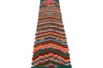 Vintage Moroccan Runner with Polychromatic Chevron Patterns | Area Rug in Rugs by Rug and Kilim