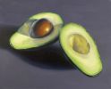 'Ready to Guac' Original Oil Painting | Oil And Acrylic Painting in Paintings by Jenny Stewart's Fine Art. Item composed of wood & canvas compatible with minimalism and contemporary style