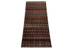1960s Vintage Distressed Runner in Multicolor Stripes | Area Rug in Rugs by Rug and Kilim