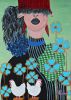 EMO FLORIST - original modern portrait painting | Oil And Acrylic Painting in Paintings by Marinela Puscasu. Item made of canvas works with contemporary style