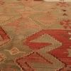 Vintage Mid-Century Emirdag Red And Brown Wool Kilim Rug | Area Rug in Rugs by Rug and Kilim
