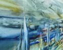 Summer Sailing | Oil And Acrylic Painting in Paintings by Kozyuk Gallery. Item made of canvas works with boho & contemporary style
