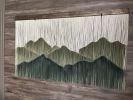Dip Dyed Macrame Wall Hanging "Into the Hills" | Wall Hangings by Tissage Sauvage. Item made of wood with cotton works with boho & minimalism style