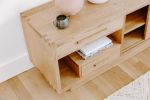 Eider Media Console | Storage by Lundy. Item composed of oak wood