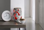 Sculptural vase, gray candle lantern | Candle Holder in Decorative Objects by Donatas Žukauskas. Item composed of paper