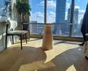 Round Travertine Dining Room Table - Marble Dining Table | Tables by Tinella Collection. Item composed of marble in minimalism or contemporary style