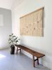 Natural Look | Tapestry in Wall Hangings by Kat | Home Studio. Item composed of oak wood and wool in boho or minimalism style