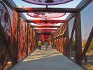 Blossom Hill Pedestrian Bridge | Public Sculptures by Vicki Scuri SiteWorks | Endicott Boulevard & Blossom Hill Road, San Jose, CA in San Jose. Item composed of steel