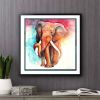 Bull Elephant Walk | Mixed Media in Paintings by Catherine Twomey | DOG & PONY SHOW in Asheville. Item composed of birch wood and canvas in contemporary or modern style
