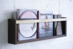 Magazine & Vinyl Wall Rack | Storage by THE IRON ROOTS DESIGNS. Item composed of maple wood