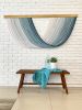 Maree Sea Wave Aesthetic Wall Art | Tapestry in Wall Hangings by Olivia Fiber Art. Item composed of wood and wool in boho or minimalism style