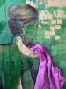 "You Are Beautiful" | Mixed Media by Vanessa Pineda Fox. Item made of canvas works with contemporary & modern style