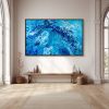 Living Oceans • WHALE WHISPERS 1 - diptych | Oil And Acrylic Painting in Paintings by Betty Jo Costanzo. Item made of wood works with contemporary & coastal style