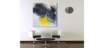 Sulfur | Oil And Acrylic Painting in Paintings by Catherine Détraves. Item composed of canvas in contemporary or eclectic & maximalism style