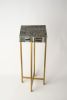 Ceramic and Brass Accent Table - Ingression | Side Table in Tables by Clare and Romy Studio. Item made of brass with stoneware works with boho & mid century modern style