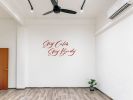“Stay Calm Stay Bendy” Calligraphy Wall Mural | Murals by Leah Chong | Kate Porter Yoga River Valley in Singapore. Item made of synthetic