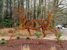 Whitetail Crossing | Public Sculptures by Wendy Klemperer Art Inc | Deer Park Playground in Newport News. Item composed of steel