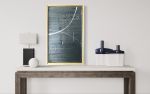 Gold Framed Ash Silver Chalk Board Wall Art | Oil And Acrylic Painting in Paintings by NAMYOONSOOART. Item composed of canvas