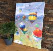 "Hot air balloons" original palette knife oil painting | Oil And Acrylic Painting in Paintings by OXYPOINT. Item composed of wood and canvas in contemporary or modern style