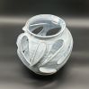 Blue Cut Out Sphere | Sculptures by Feats Of Clay. Item composed of ceramic in contemporary or art deco style