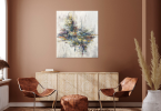 Castles in the Air | Oil And Acrylic Painting in Paintings by Stephanie Thwaites Art. Item composed of wood & synthetic