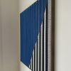 Compose 1  - Blue | Embroidery in Wall Hangings by Fault Lines. Item made of fabric with brass
