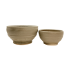 Set of 2 Nesting Bowls in taupe | Dinnerware by Alissa Goss Ceramics & Pottery. Item made of stoneware works with minimalism & contemporary style
