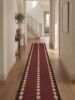 Handwoven Woolen Maroon Runner Rug | Rugs by Evergreen Carpets. Item composed of wool in boho or minimalism style