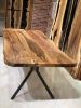 Walnut table top, live edge walnut table | Dining Table in Tables by Gül Natural Furniture. Item made of wood with metal works with country & farmhouse & art deco style