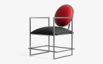 Naifu Metal and Faux Leather Chair | Accent Chair in Chairs by LAGU. Item made of metal compatible with minimalism and contemporary style