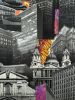 Presque Vu Triptych | Collage in Paintings by Glen Gauthier | Madron Gallery in Chicago. Item made of canvas with paper works with mid century modern & contemporary style