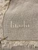 TEXTILE ART HEAVY LINEN HAND MADE ONE OF A KIND FRINGE WIT | Quilt in Linens & Bedding by LINOTO. Item made of linen & leather