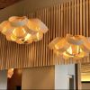 Gross 4 Lamp -Chandelier Lighting-Wood Veneer Lamp Manually | Chandeliers by Traum - Wood Lighting | Lima in La Victoria. Item made of wood works with minimalism style