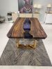 Epoxy Table - Walnut River Custom Resin Table - Dining Table | Tables by Tinella Wood. Item made of walnut compatible with minimalism and art deco style
