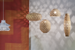 Bamboo Light Hexagonal Ellipse 75 | Pendants by ADAMLAMP. Item composed of bamboo & steel compatible with modern style
