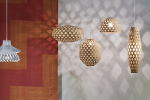 Bamboo Light Hexagonal Ellipse 75 | Pendants by ADAMLAMP. Item composed of bamboo & steel compatible with contemporary and japandi style