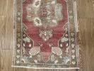 Hand-woven Turkish Rug Doormat| 1.9 x 2.11 | Small Rug in Rugs by Wool and Rug. Item composed of wool in boho or contemporary style
