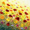 A Bloom of Happiness (Diptych) | Oil And Acrylic Painting in Paintings by DaggArt. Item made of canvas & synthetic