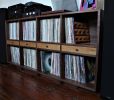 Solid walnut & oak record/media/bookcase | Media Console in Storage by GideonRettichWoodworker