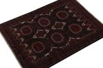 Rug & Kilim's Baluch Tribal Rug in Red & Black Patterns | Area Rug in Rugs by Rug and Kilim